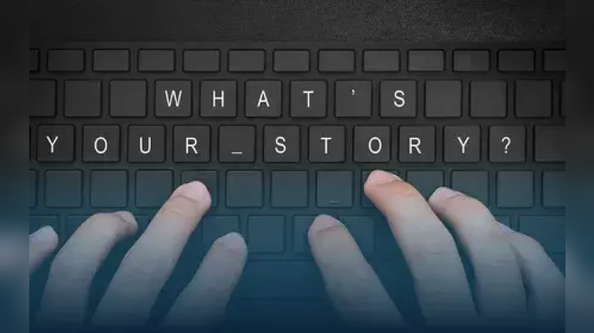 Keyboard that spells, "What's your Story?"
