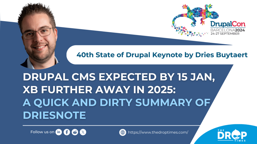 Drupal Project Lead Dries Buytaert's 40th State of Drupal Keynote at DrupalCon Barcelona 2024