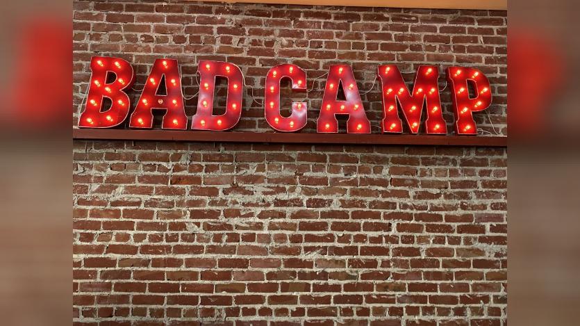 BADCamp sign board