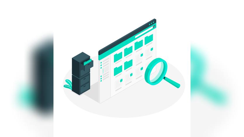 File searching concept illustration