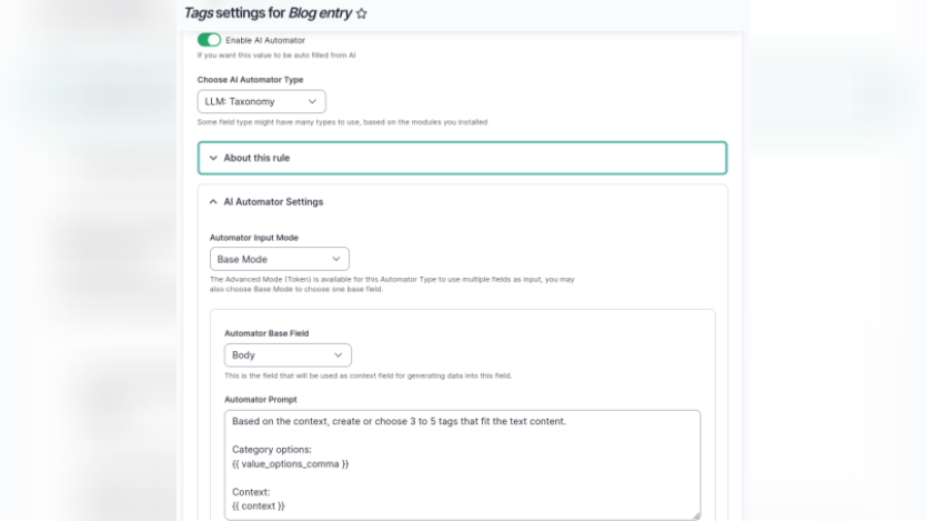 Drupal AI screenshot