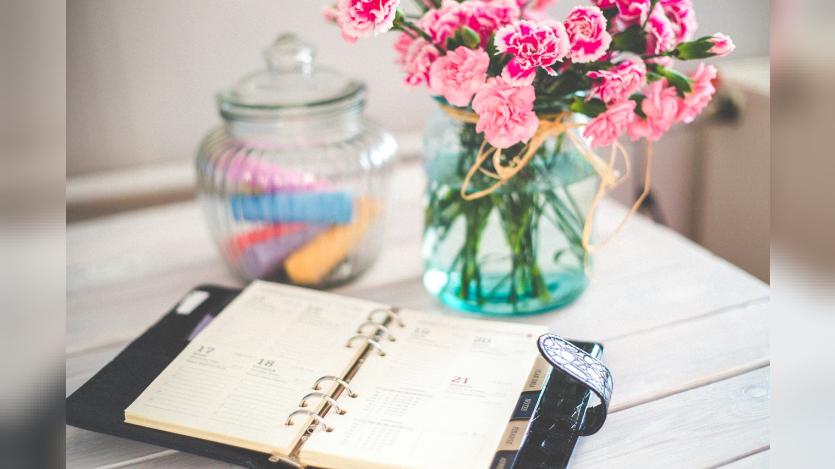 flowers and a diary