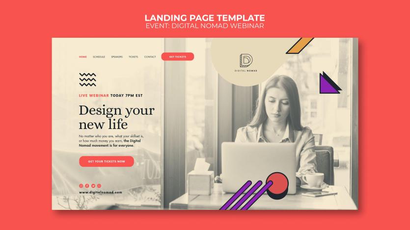 Landing page template
