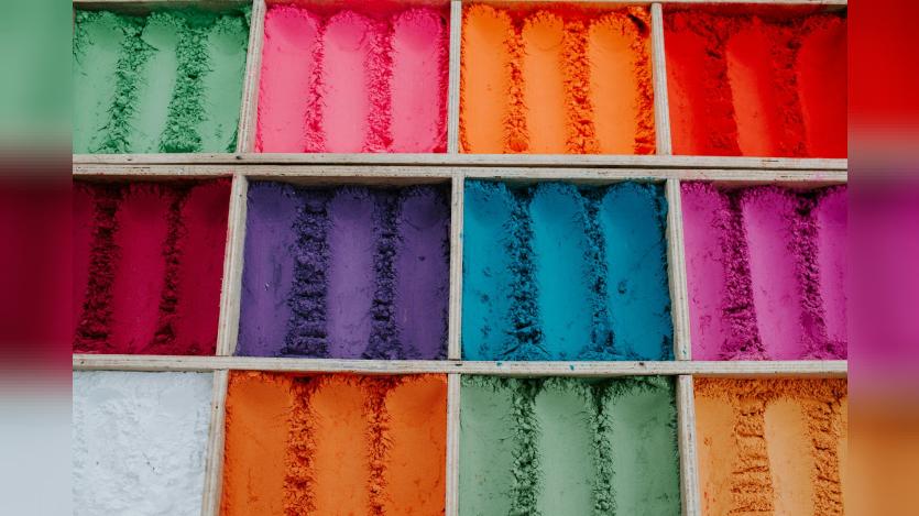 assorted color holi powder lot