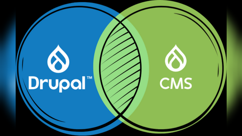 Venn Diagram oof Drupal and CMS
