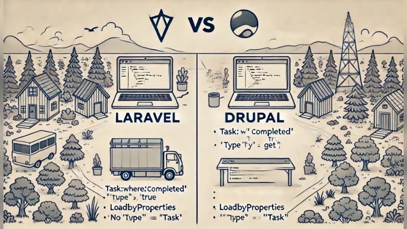 Comparing Laravel Eloquent and Drupal Entity API for Content Management