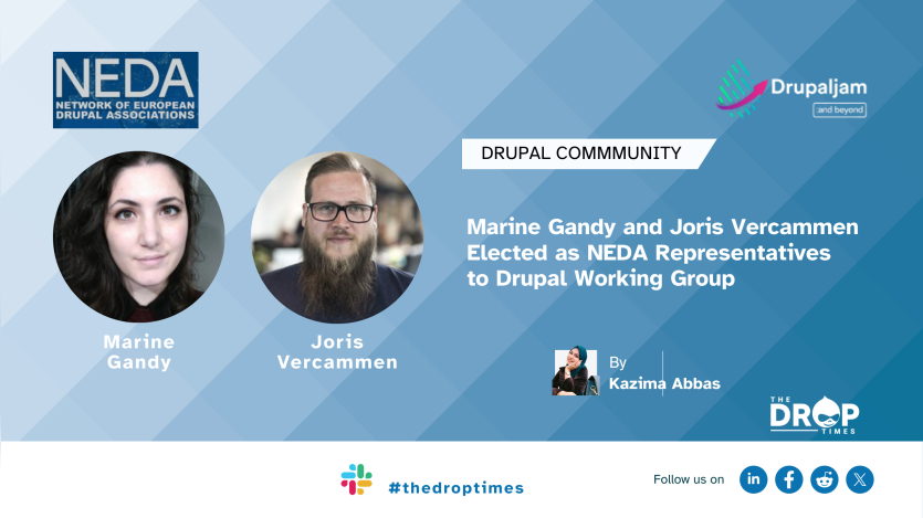 Marine Gandy and Joris Vercammen Elected as NEDA Representatives to Drupal Working Group