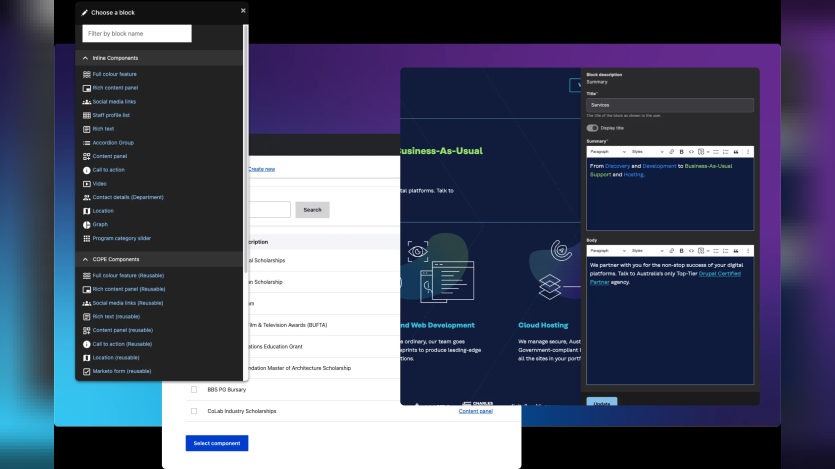 PreviousNext Layout Builder