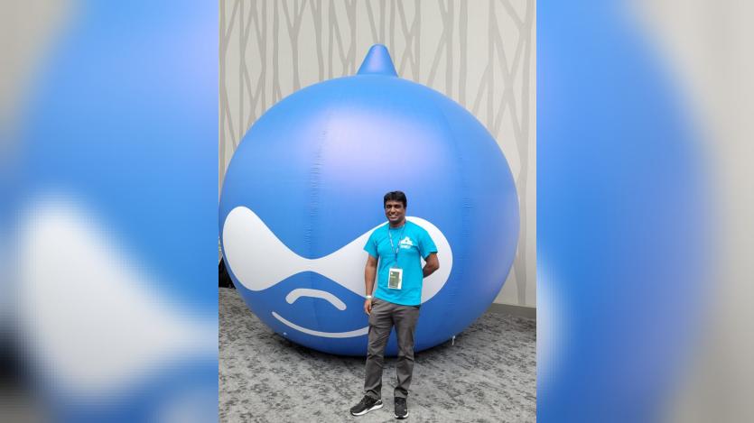 Srikanth Danapal at DrupalCon Portland 2022 Srikanth Danapal at DrupalCon Portland 2022