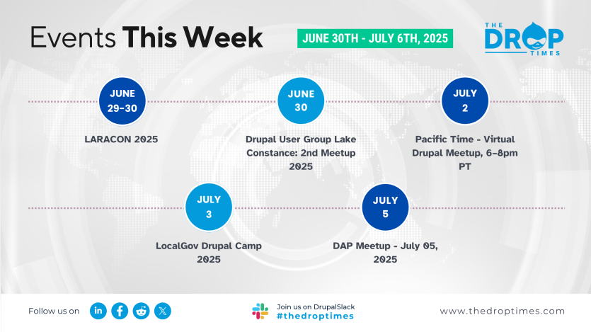 Upcoming Drupal Events This Week (June 30 – July 6, 2025)