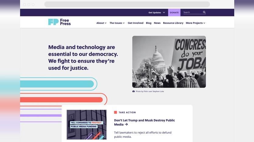 FreePress homepage