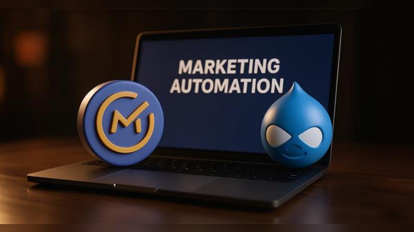 Marketing Automation on laptop screen