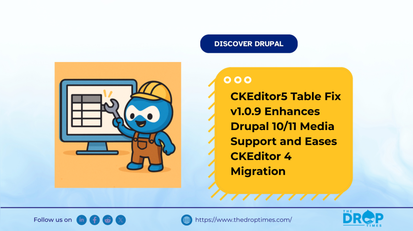 CKEditor5 Table Fix v1.0.9 Enhances Drupal 10/11 Media Support and Eases CKEditor 4 Migration