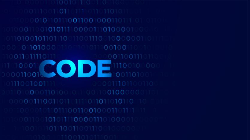Digital coding background with numbers zero and one