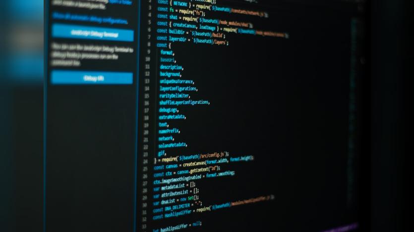 A computer terminal running html code