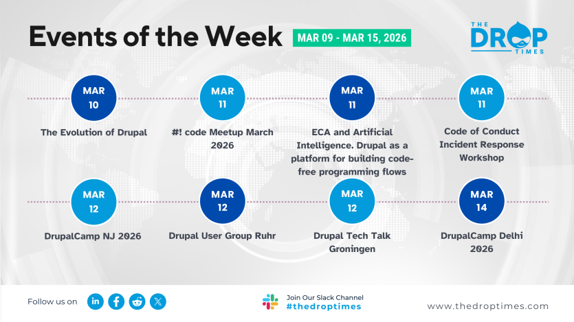 Drupal Events for the Week: March 09 - March 15, 2026