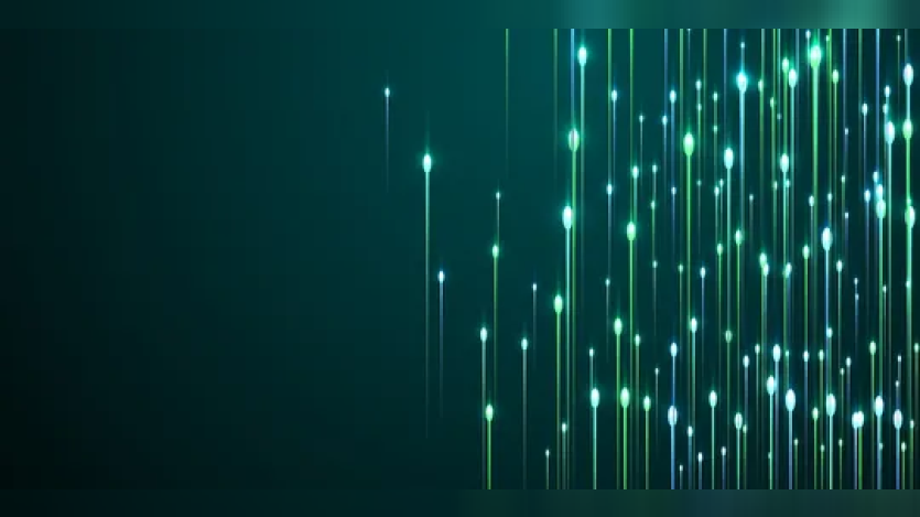 light strips on green background