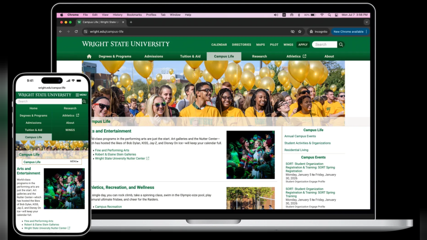 Wright State University website