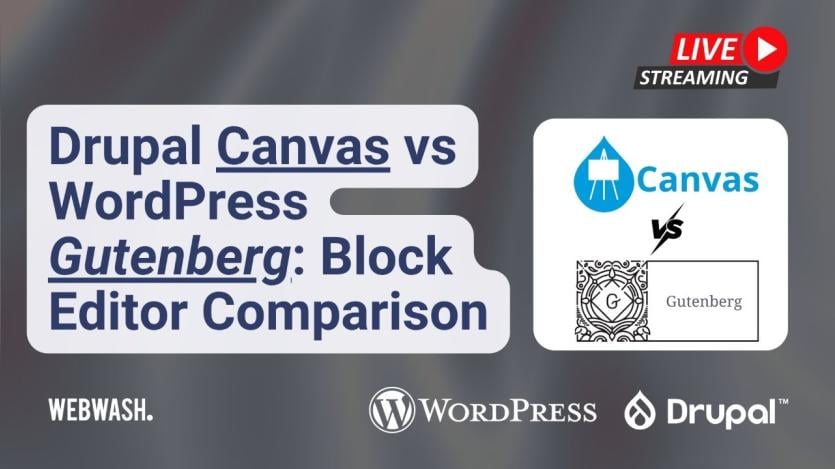 Drupal Canvas and WordPress Gutenberg Compared Through Hero Block Build