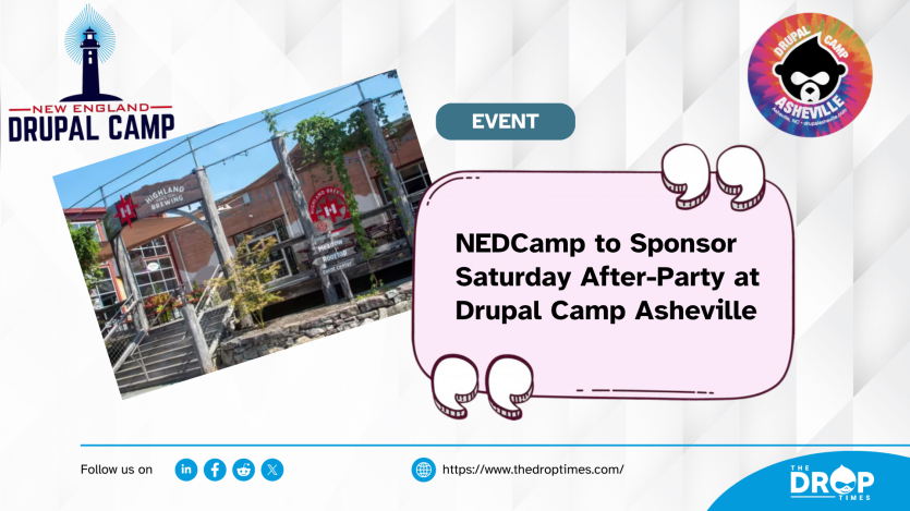 NEDCamp to Sponsor Saturday After-Party at Drupal Camp Asheville