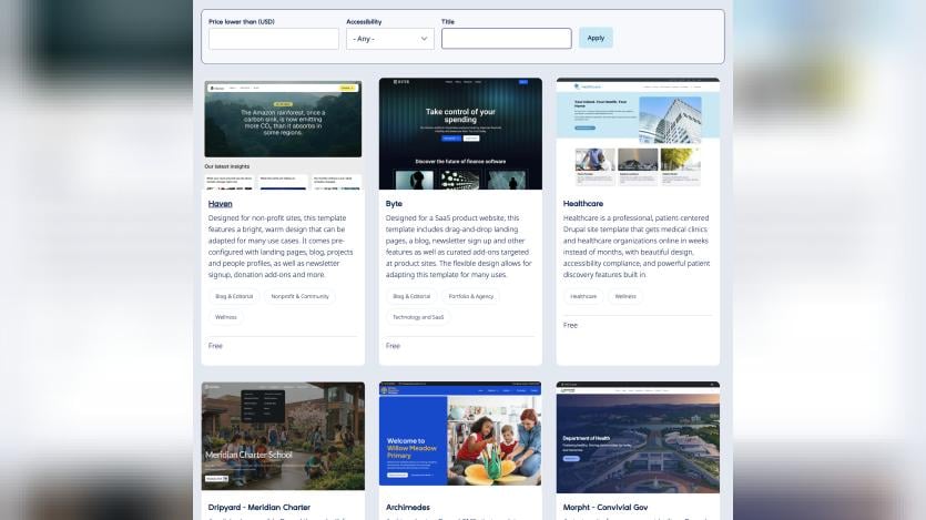 Acquia Guide Compares Drupal Site Templates Marketplace Options