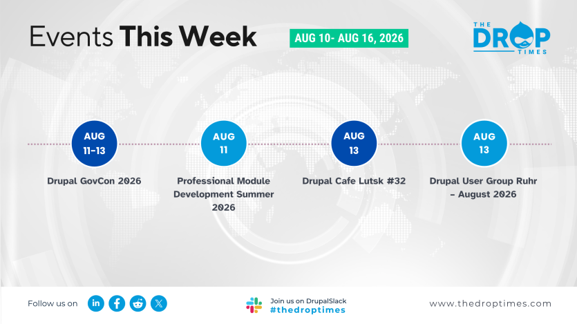 Drupal Events This Week: (10 August 2026 - 16 August 2026)