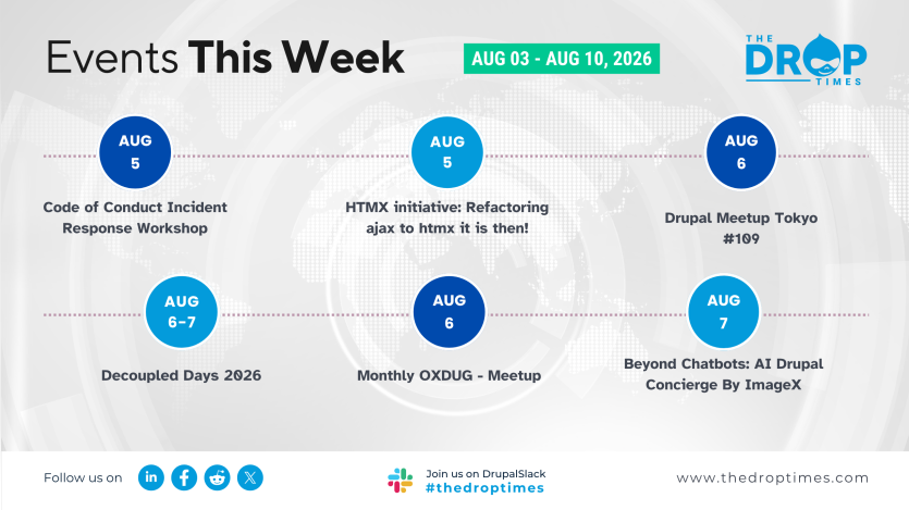 Drupal Events This Week: (3 August 2026 - 10 August 2026)