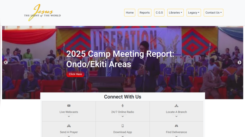 2025 Camp Meeting Report headline with a colorful background and audience in view.