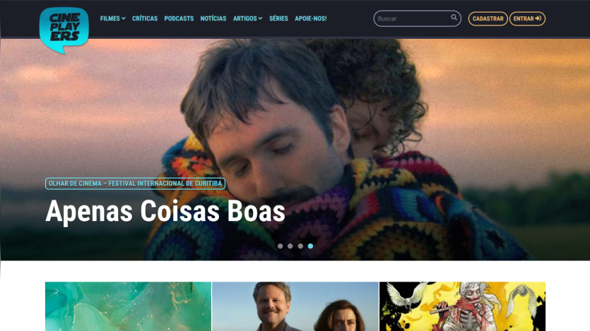 Website homepage featuring a large hero image of a person looking at the sea with the title 'Aurora' and navigation menu above