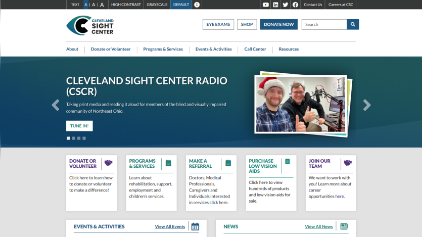Homepage with navigation bar, main headline 'Welcome to Our Service', and a call-to-action button