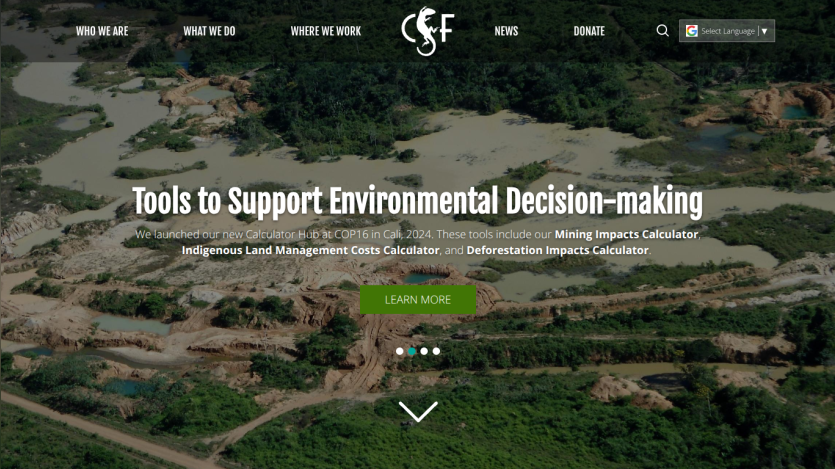 Homepage with navigation bar, large hero image of a mountain landscape, and headline 'Explore the World with Us'