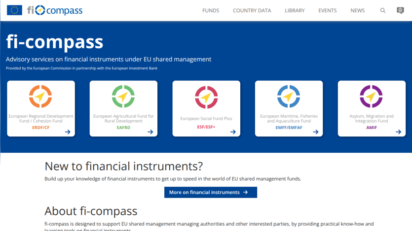 fi-compass advisory services on EU financial instruments with fund categories and introductory info