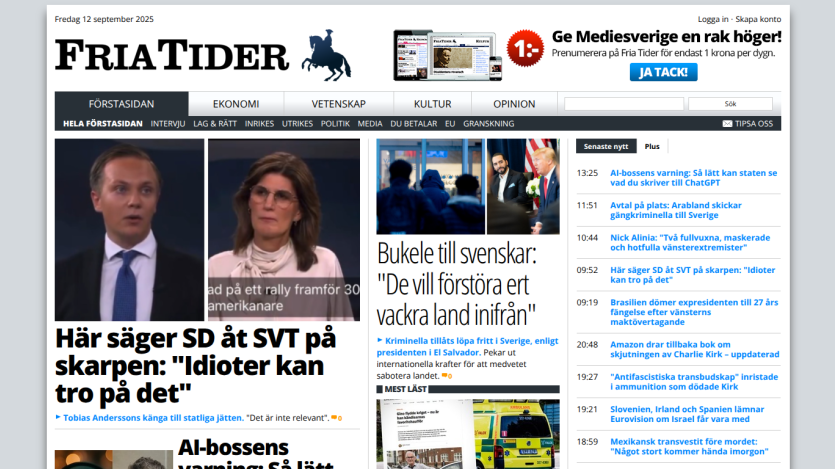 News website homepage featuring articles and images with headlines and commentary.