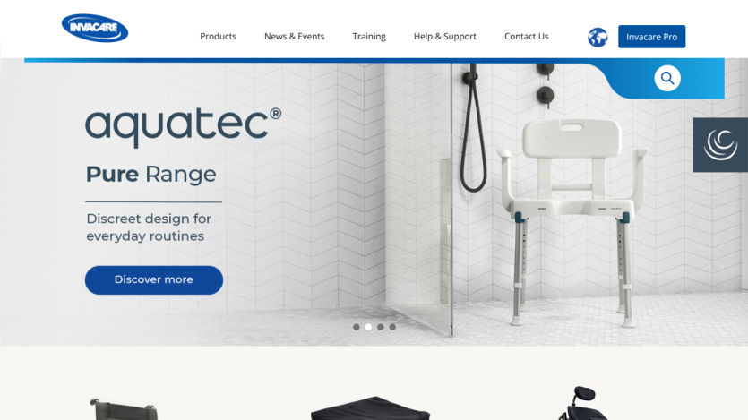 Aquatec Pure Range showcasing discreet design for everyday routines with a call to action.