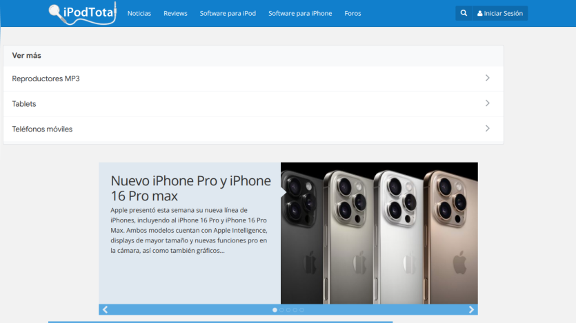 Homepage featuring new iPhone models with navigation links above.