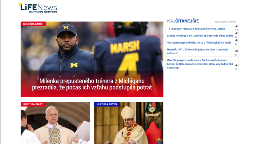 Homepage of LiFEN News featuring sports and news articles.