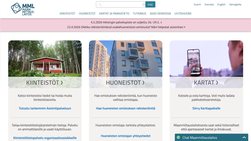 Real estate services homepage featuring properties and maps.