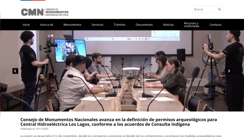 National Monuments Council of Chile news about archaeological permits for Los Lagos hydroelectric plant