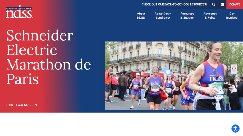 Homepage for the Schneider Electric Marathon de Paris featuring runners and event details.