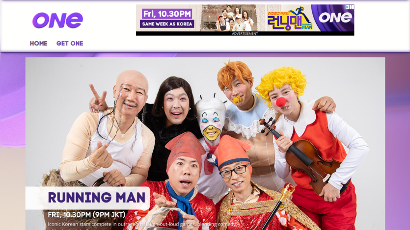 Promotional image for 'Running Man' featuring a group of performers in colorful costumes.
