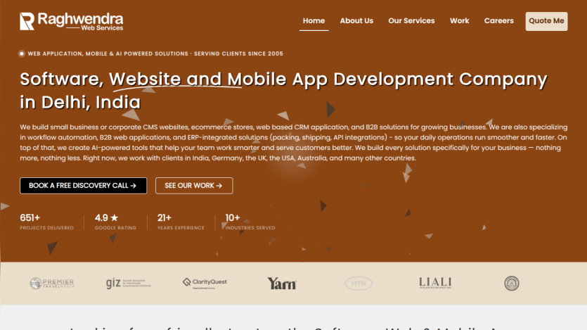 Software, website, and mobile app development services in Delhi, India.