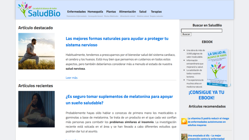 Health article section with tips for protecting the nervous system and related articles.