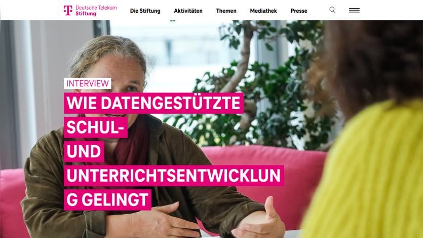 Interview on how data-driven school and teaching development succeeds with Deutsche Telekom Stiftung