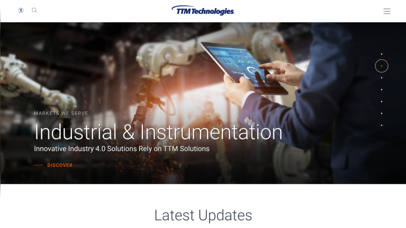 Industrial & Instrumentation solutions with Industry 4.0 focus by TTM Technologies