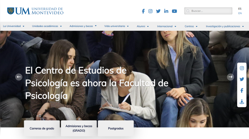 University of Montevideo Psychology Center now part of the Faculty of Psychology with students in a classroom setting