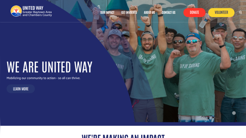 Homepage header with navigation menu and hero section featuring a woman holding a phone and text about a 30-day free trial
