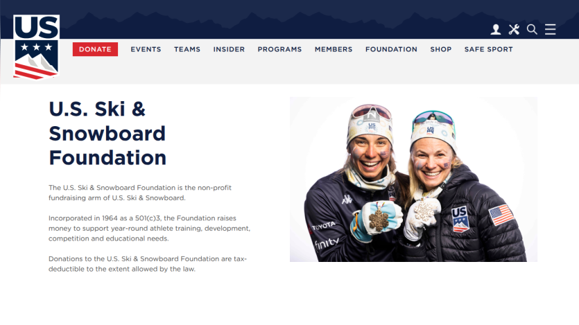 Homepage with a blue header, navigation menu, and a hero section featuring a large headline and call-to-action button
