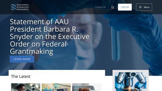 AAU President's statement on federal grantmaking with a call to action to learn more.