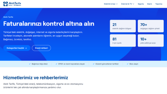 Website offering invoice control services with key statistics and service information.