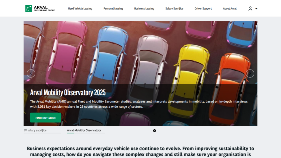 Arval Mobility Observatory 2025 with fleet and mobility barometer studies overview and call to action button